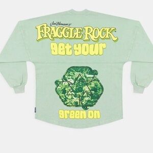 NWT Fraggle Rock GET YOUR GREEN ON, FRAGGLE ROCK™ RECYCLED POLY SPIRIT JERSEY
